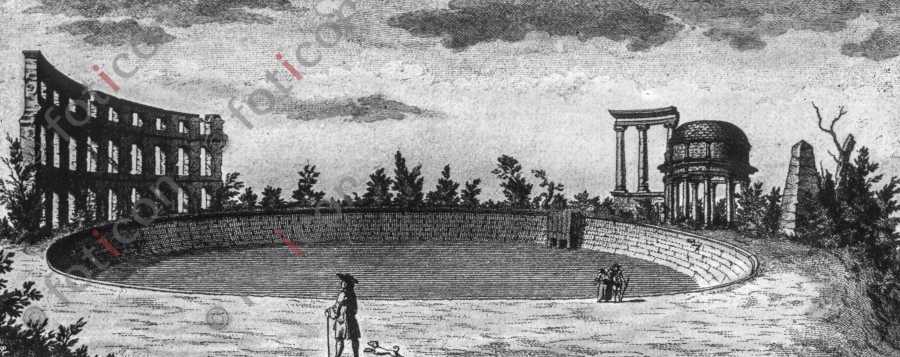 Bassin auf dem Ruinenberg zur Bewässerung der Fontänen in Sanssouci ; Basin on the Ruinenberg  to irrigate fountains in Sanssouci (foticon-simon-190-027-sw.jpg)